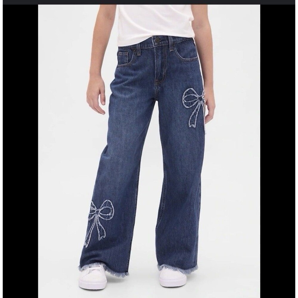 GAP Kids Low Stride Wide Leg Jeans Size 16/18 Cotton wide leg ‎ Nwt